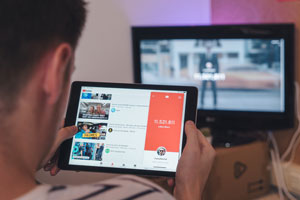 watching video on an iPad